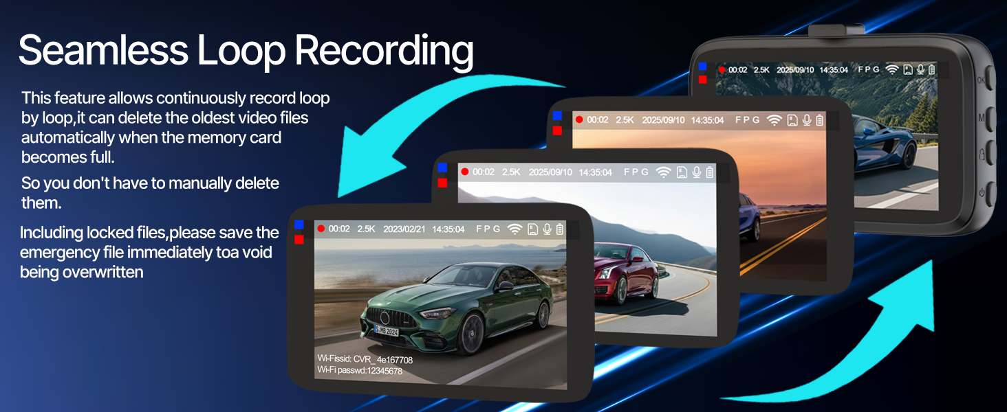 dashcam front and rear camera