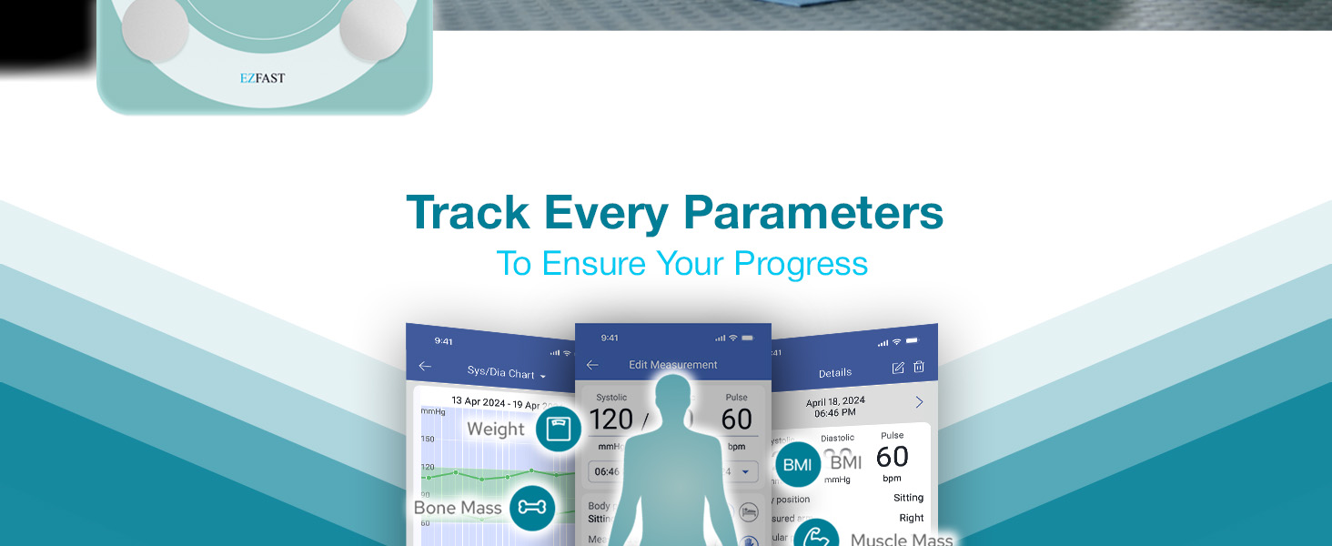 Exercise, workout, weightloss, weightscale, scale, bluetooth, ezfast, body fat, BMI