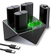 Rechargeable Battery Packs for Xbox One/Xbox 1 S/X/Elite/Xbox Series X|S Controller,Charger Stati...