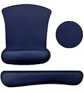 Keyboard Wrist Rest Pad Mouse Pad with Wrist Support Set of 3, Gaming Mousepad with Non-Slip Rubb...