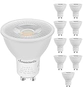 DEWENWILS 10-Pack GU10 LED Dimmable Bulb, 500LM, 3000K Warm White Track Light Bulb, 7W(50W Haloge...