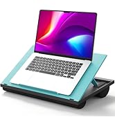HUANUO Adjustable Lap Desk - with 8 Adjustable Angles &amp; Dual Cushions Blue Laptop Stand