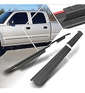 Black Durable Rocker Panel Sill Plate Cover Compatible with 01-06 Silverado Sierra Crew Cab