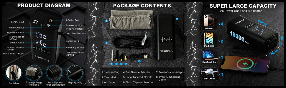 Tire Inflator Portable Air Compressor