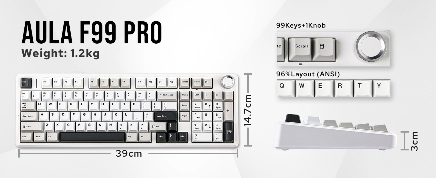 F99 PRO White Grey