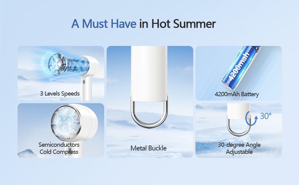rechargeable handheld fan desk fan