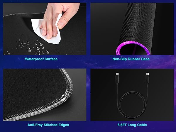 Gaming mouse pad RGB mousepad wireless charging