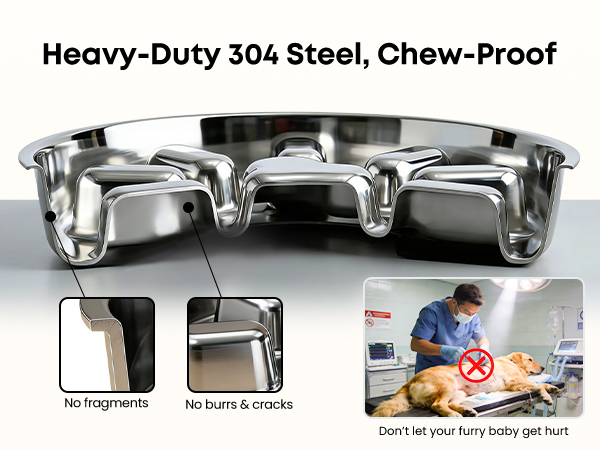slow feeder stainless steel dog bowls