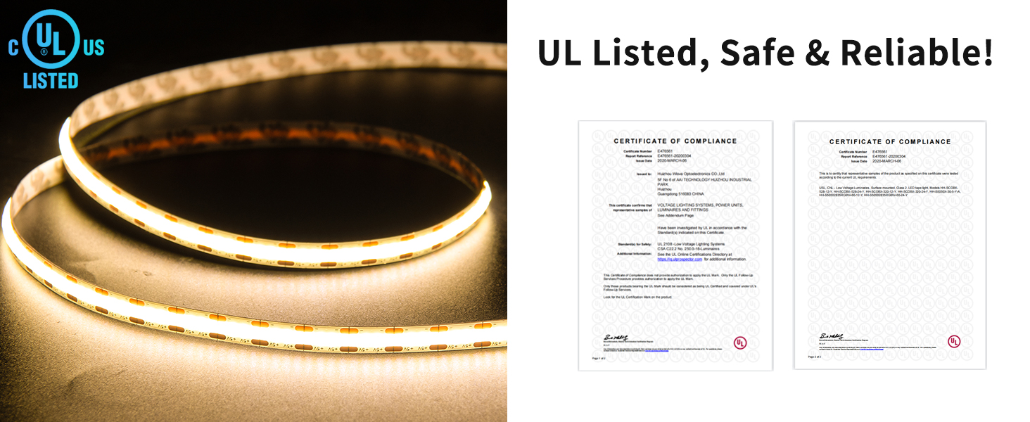 GINGSOW USB COB LED STRIP