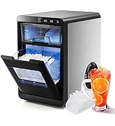 ARLIME Nugget Ice Maker Countertop, 44LBS/24H Portable Pebble Ice Machine with Soft Chewable Pell...