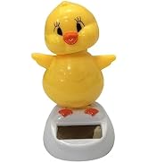 Solar Powered Dancing Chick, Solar Bobblehead Chicken, Solar-Powered Car Charm, Cartoon Bobble He...