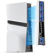 JUSPRO Cooling Fan for PS5 Pro, Quiet Enhanced 4 Cooler Fan with Adjustable Speed, Auto Power On/...