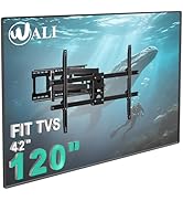 WALI Heavy Duty Full Motion TV Wall Mount Bracket for Extra Large TVs,Holds up to 220Ibs, Swivel ...