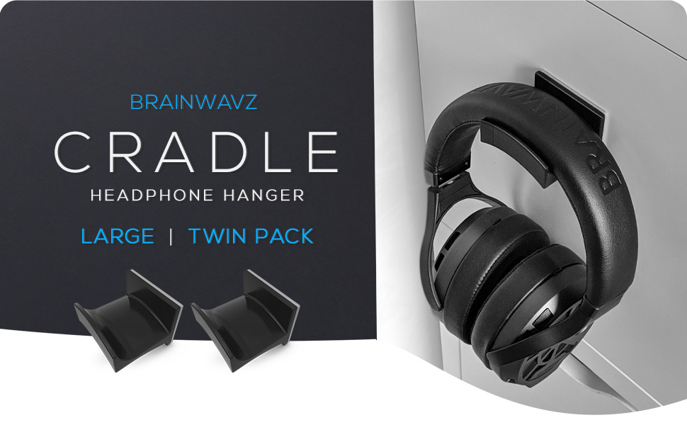 Brainwavz headphone hanger cradle black twin pack earphones sennheiser