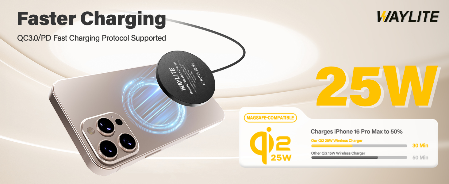 qi2 25w fast charger pad