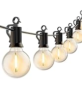 LED G40 Outdoor String Lights Patio Lights 109FT with 104 LED Shatterproof Bulbs, Weatherproof Co...