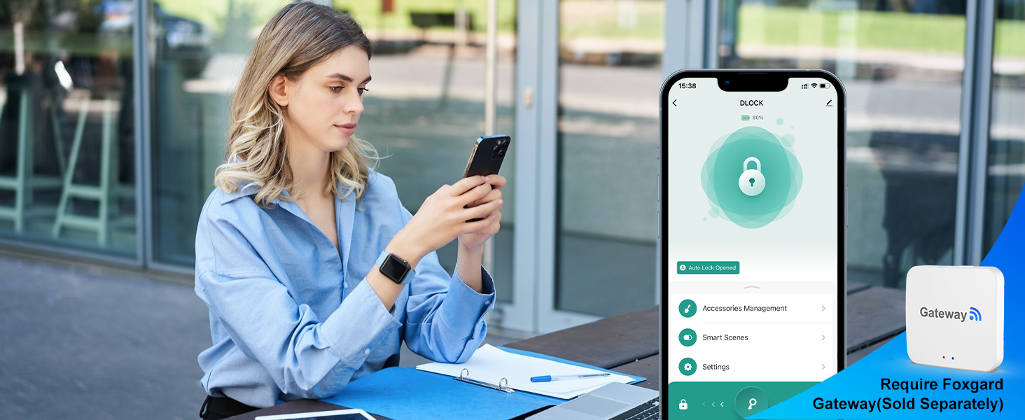 fingerprint lock for door remote unlock square black 