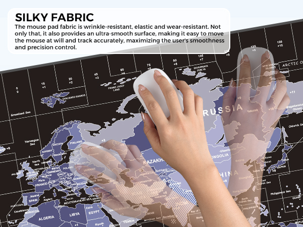 Large Mouse Pad World Map