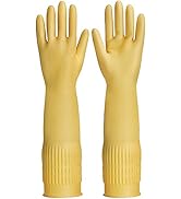 FCTTD Rubber gloves on dishwashing cleaning 3 or 6 Pairs,Kitchen dish gloves,Reuseable.