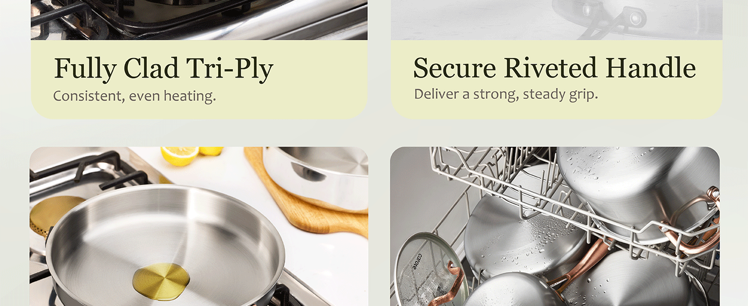 stainless steel frying pan