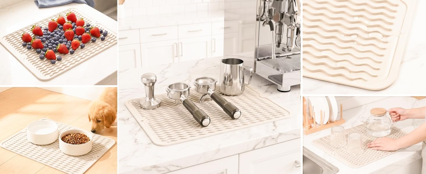 MicoYang Silicone Dish Drying Mat for Multiple Usage