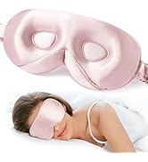 LitBear 100% 22 Momme Mulberry Silk Sleep Mask - 3D Contoured Eye Mask for Men &amp; Women, Soft Brea...
