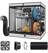 AD5X Enclosure with Ventilation Kit,Fireproof &amp; Dustproof Noise Reduction 3D Printer Cover with U...