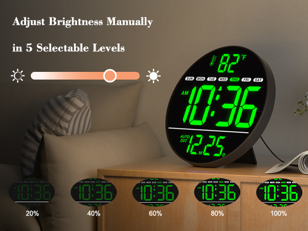 glows in the dark wall clock