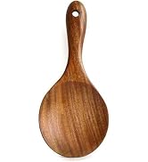 Natural Wooden Rice Spoon Non-stick Rice Paddle Rice Scooper Rice Serving Spoon Rice Spatula for ...
