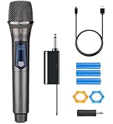 HUACAM A Single Handheld Wireless Microphone. Equipped with a Rechargeable Receiver and 3.5mm Ada...