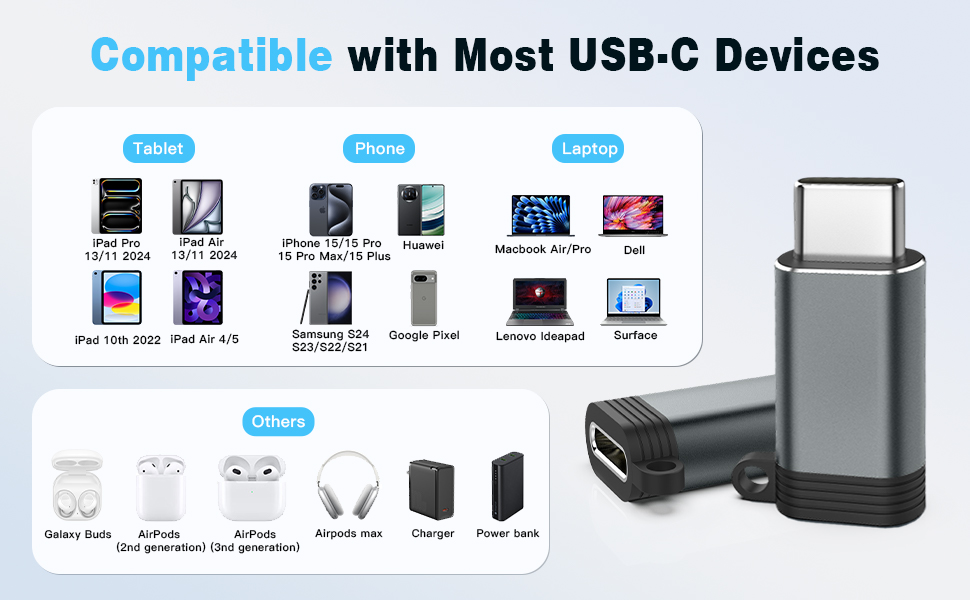 lightning female to usb c male adapter