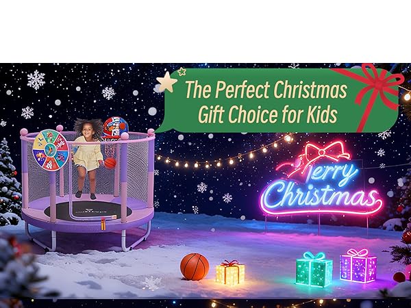 5ft Toddler Mini 6-in-1 Trampoline Indoor Outdoor