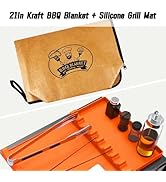 BANGIE 21Inch Black BBQ Blanket +Silicone Grill Mat for Blackstone Griddle Accessories | Grilling...