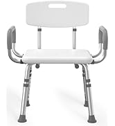 HOMLAND Shower Chair for Inside Shower with Arms and Back, 500 lbs Heavy Duty Shower Seat for Bat...