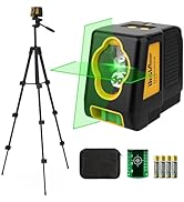 DEGLASERS Laser Level with Tripod, 100Ft Dual-Module Cross Line Self-Leveling laser level, Select...