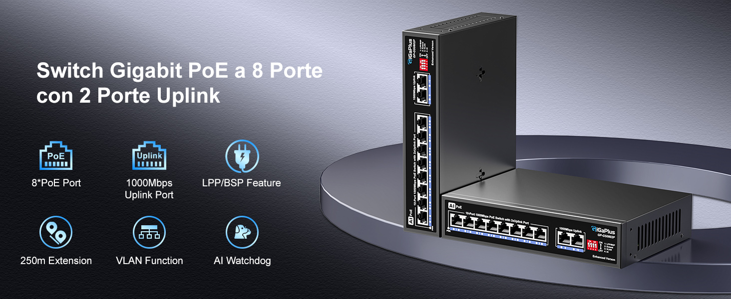 10 Port Gigabit PoE Switch