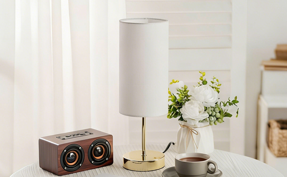 Small Nightstand Table Lamp for Bedroom