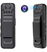 Portable Video Recorder, Mini Body Camera Video Recorder, Back Clip Pocket Camera, Infrared Night...