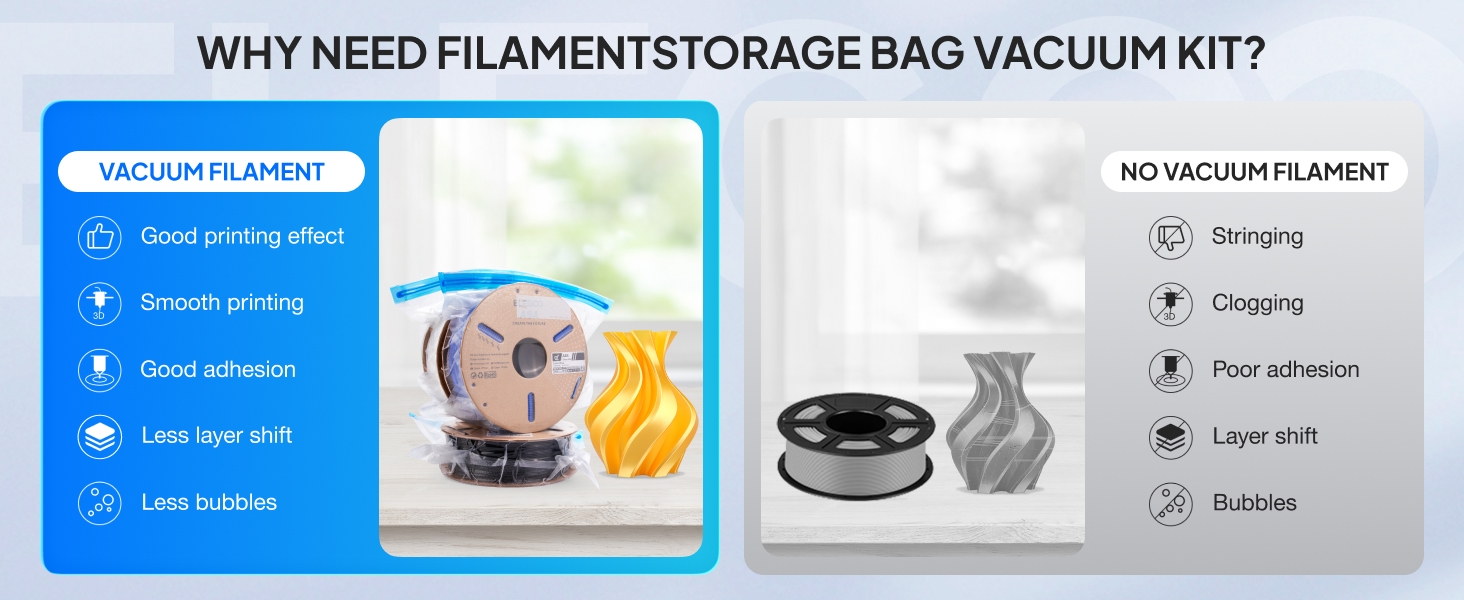 WHY NEED FILAMENTSTORAGE BAG VACUUM KIT?