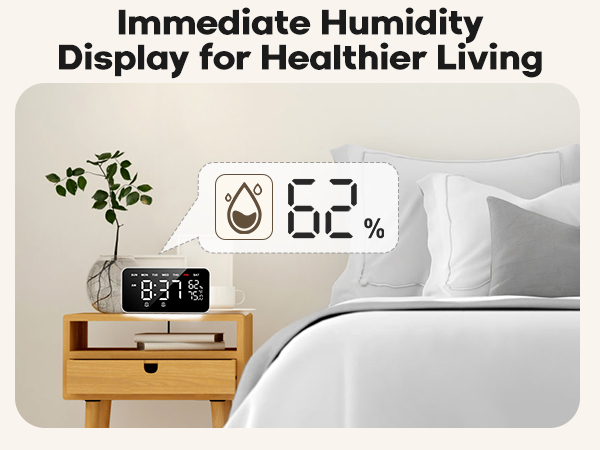digital alarm clock for heavy sleepers kids adults loud alarm clock