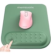 memzuoix Cyan Ergonomic Mouse Pad with Wrist Rest Support,Premium Memory Foam Cushioning for Pain...