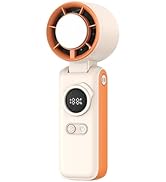 Portable Handheld Turbo Mini Fan with Semiconductor Ice Cooling,5 Gear Strong Wind,6000mAh Rechar...