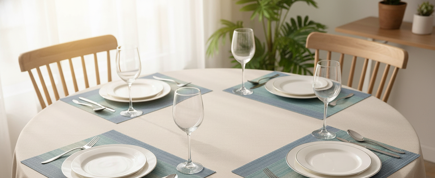 christmas blue placemats