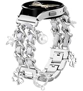 DaQin Stylish Metal Band Compatible with Samsung Galaxy Watch 7 Band/FE 6 5 4 40mm 44mm,Galaxy Ac...
