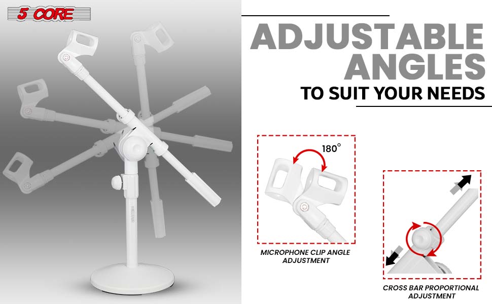 Mic Stand Height Adjustable Short Desktop Stands Small Mic Holder