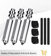 3PCS Kobra X Nozzle Integrated 0.4mm+0.6mm+0.8mm Hardened Steel Nozzle Hotend Quick-Swap Extruder...