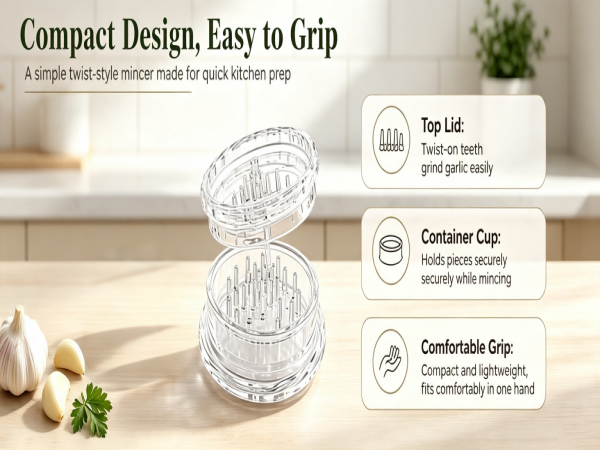 Manual Garlic Twister and Ginger Mincer Tool