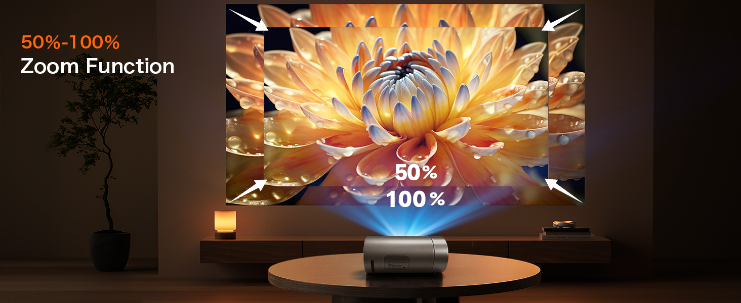 Smart Projector with WiFi and Bluetooth Portable Movie Projectors