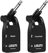 LEKATO Wireless Guitar System 2.4GHz, Rechargeable Wireless Guitar Transmitter Receiver 6 Channel...