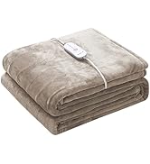 Wapaneus Heated Blanket Electric Throw 72" x 84" Full Size with 5 Heating Levels and 10 Hours Aut...
